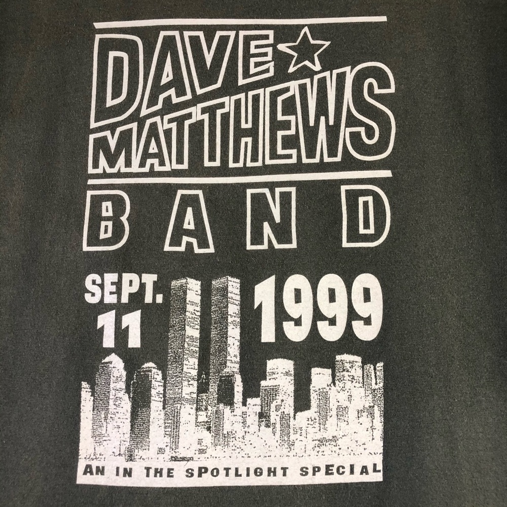 Dave Matthews 11 September 1999 New York Twin Towers Vintage Faded Music T Shirt - Picture 6 of 7